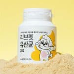 益生菌粉末質地近拍；細緻易拌食，配方耐胃酸