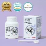 LivePet Eyes 樽裝正面包裝；粉末型營養補給，日常改善貓淚痕與狗淚痕
